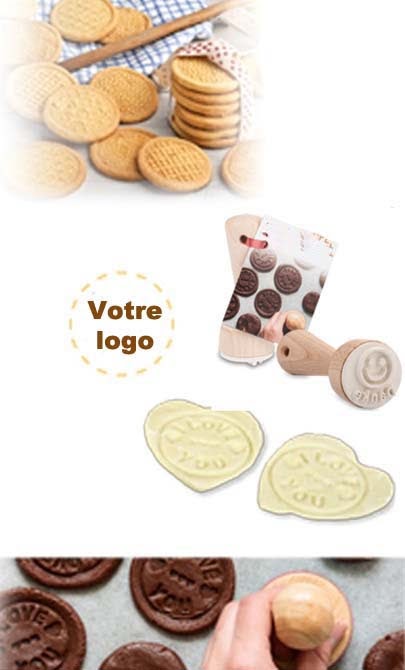 Tampon à biscuit et cookies publicitaire personnalisé - 3 Saveur